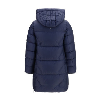 Hooded Puffer Jacket by Parajumpers for women in nylon duck & goose down blue features an on trend silhouette, showcasing refined pockets, hooded & insulated and a sophisticated hooded neckline for a truly on trend finish.