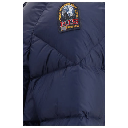 Hooded Puffer Jacket by Parajumpers for women in nylon duck & goose down blue features an on trend silhouette, showcasing refined pockets, hooded & insulated and a sophisticated for a truly on trend finish.