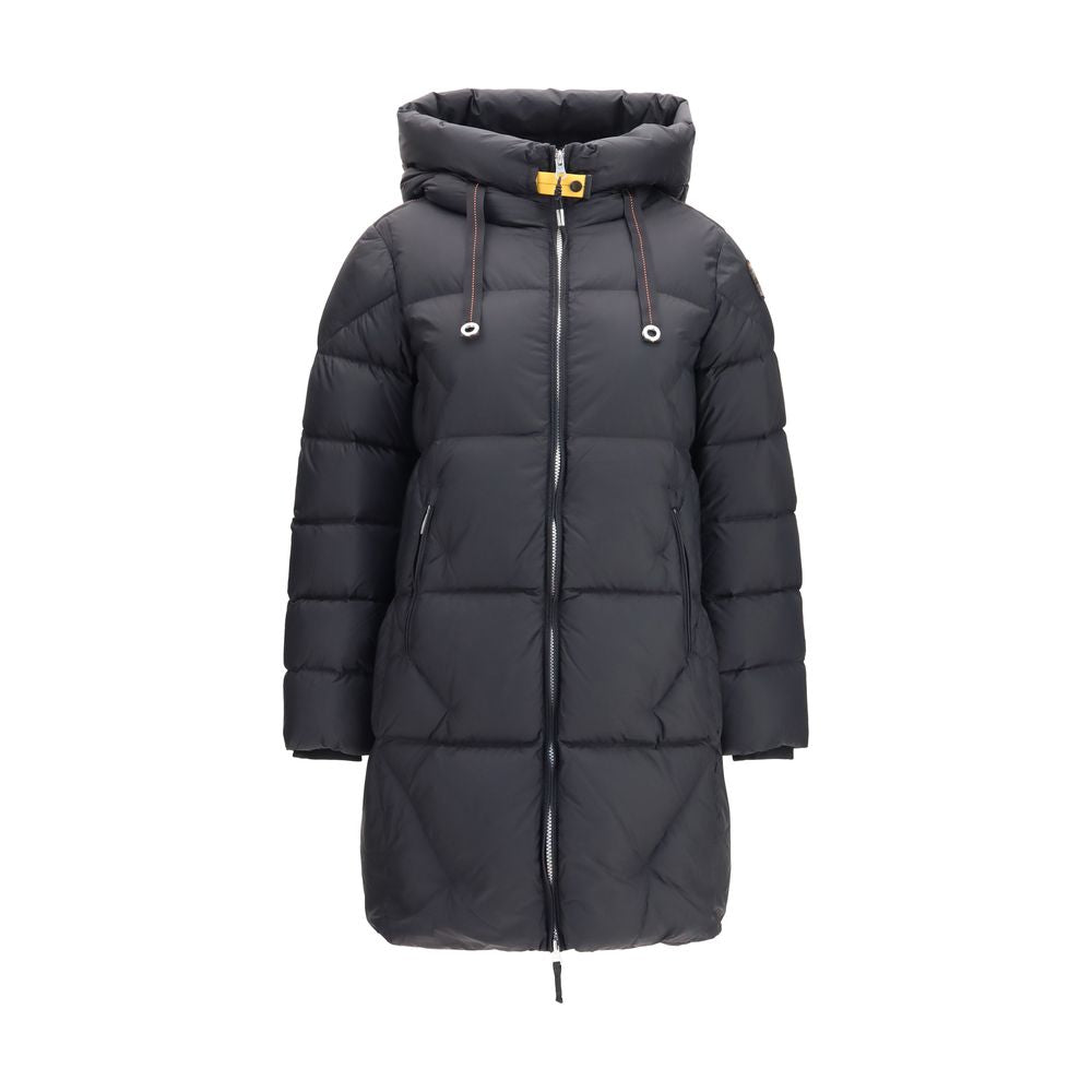 Hooded Puffer Jacket by Parajumpers for women in nylon duck & goose down black features an contemporary silhouette, showcasing a sophisticated hooded neckline and contemporary pockets, hooded & insulated for a truly refined look.
