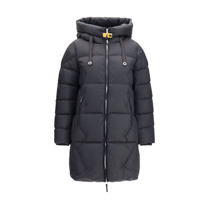 Hooded Puffer Jacket by Parajumpers for women in nylon duck & goose down black features an contemporary silhouette, showcasing a sophisticated hooded neckline and contemporary pockets, hooded & insulated for a truly refined look.