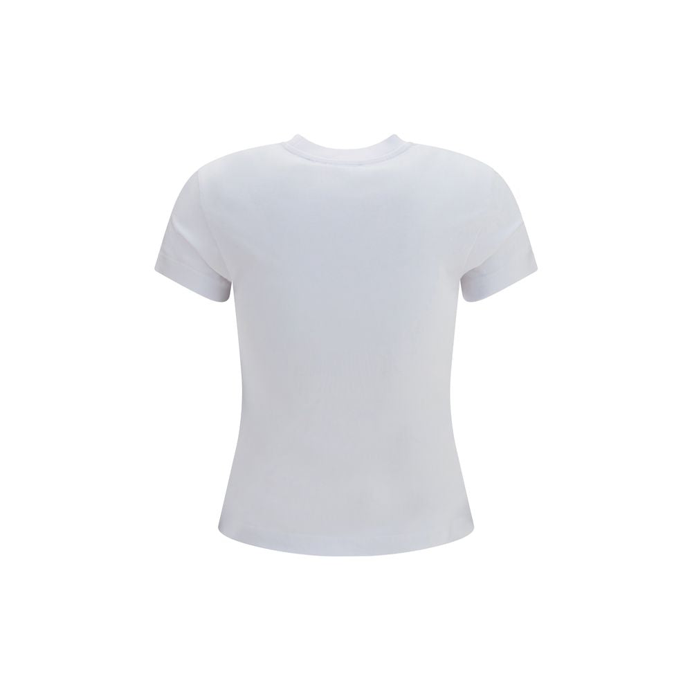 T-Shirt by Off-White for women in stretch cotton white & print showcases a chic silhouette, artfully detailed with a chic crew neckline and for a chic finish.