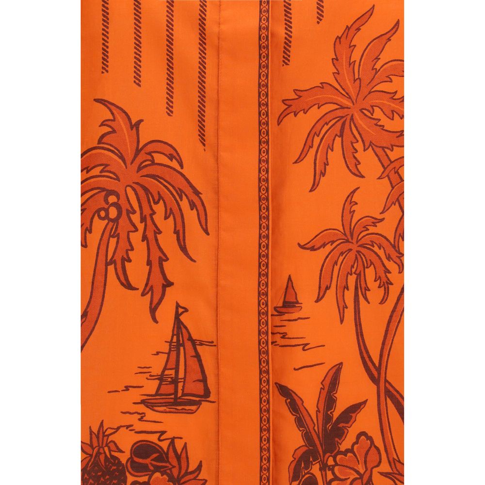 Shirt by Alemais for women in cotton orange, patterned & print presents a discerning silhouette, showcasing a sophisticated and for a truly discerning finish.