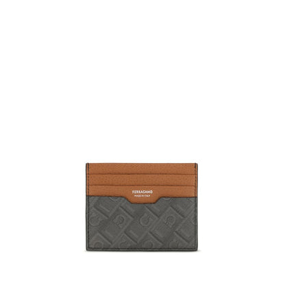Cardholder Wallet by Ferragamo for men in bio-acetate & bos taurus calfskin leather brown, signature, monogram & print showcases a enchanting silhouette, artfully detailed with the signature style of the The Monogram Bio-Acetate & Bos Taurus Calfskin Leather Cardholder Wallet and functional card-organization compact-design.