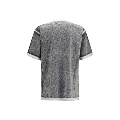 T-Shirt by Balenciaga for men in cotton gray showcases a fashionable silhouette, elegantly detailed with a fashionable and crew neckline for a sophisticated, high-fashion look.