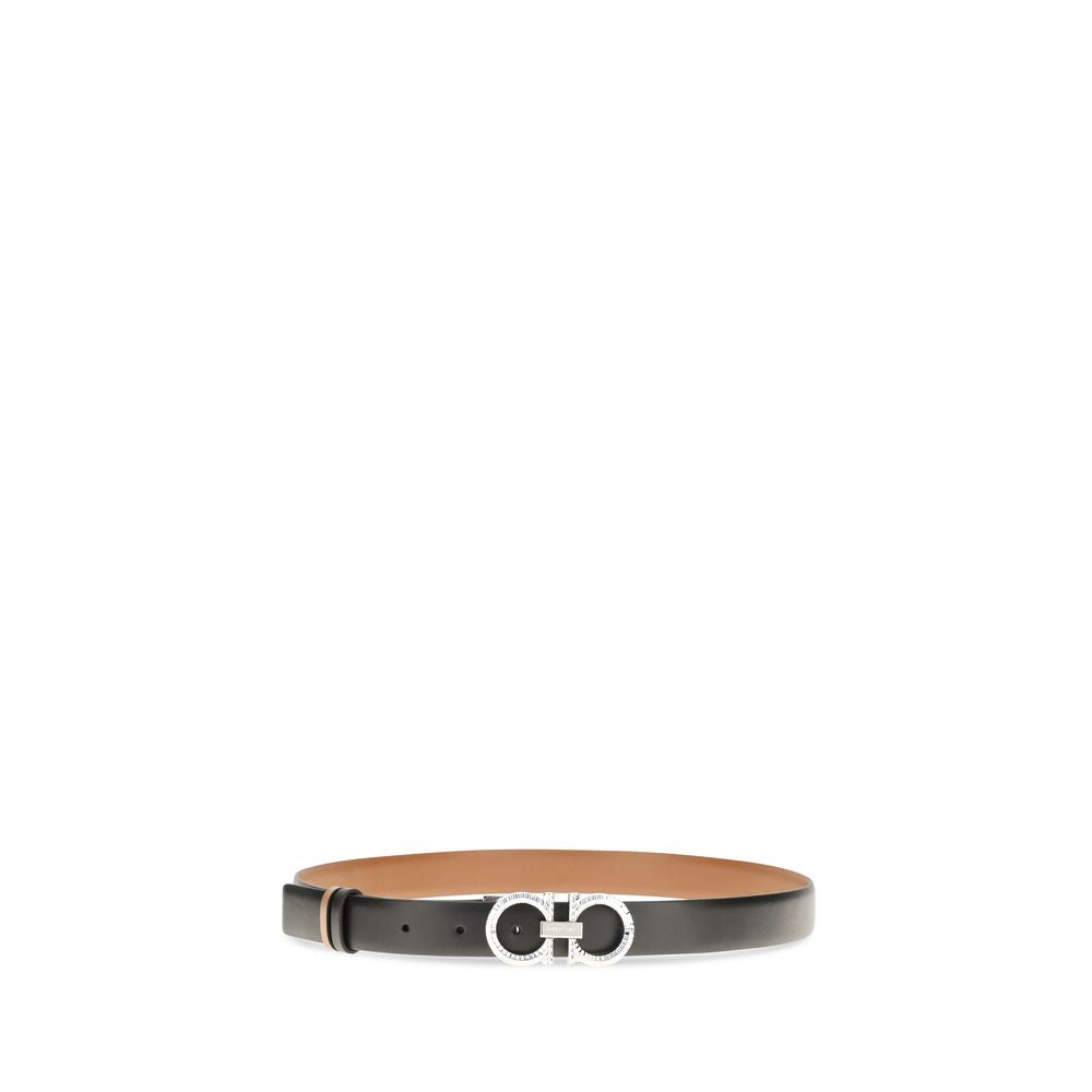 Belt by Ferragamo for women in bos taurus calf leather multicolor & palladium features a bohemian chic silhouette, showcasing the bohemian chic Gancini Bos Taurus Calf Leather Belt design with a sophisticated bohemian chic finish.