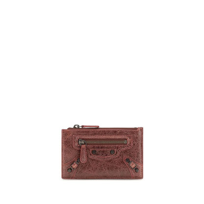 Cardholder Wallet by Balenciaga for women in bos taurus suede calf leather bordeaux presents a refined silhouette, artfully capturing the essence of the Le City Bos Taurus Suede Calf Leather Cardholder Wallet design with sophisticated card-organization coin-purse for a refined look.