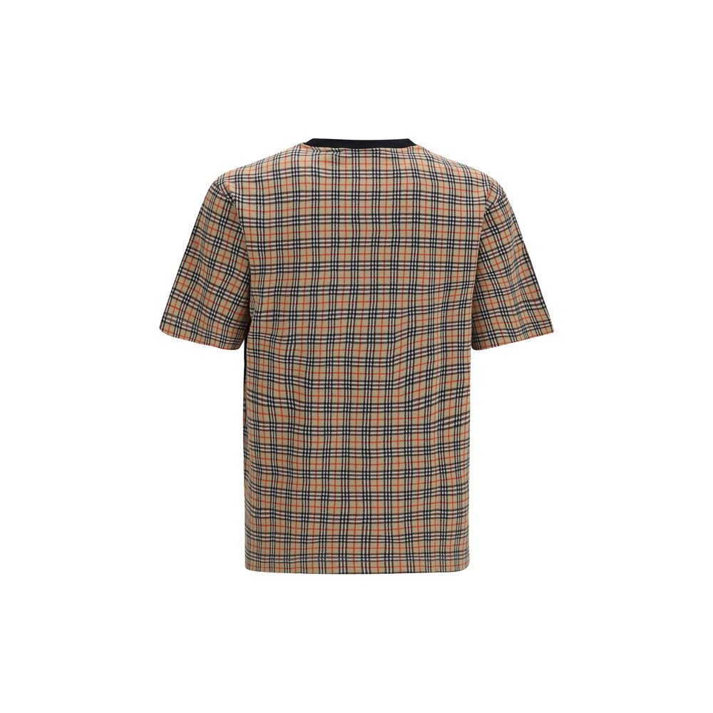 T-Shirt by Burberry for men in cotton multicolor, signature & print showcases a unassuming silhouette, artfully detailed with a refined crew neckline and unassuming for a sophisticated, contemporary look.