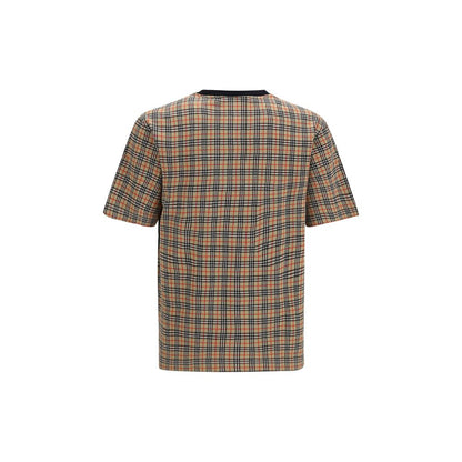 T-Shirt by Burberry for men in cotton multicolor, signature & print showcases a unassuming silhouette, artfully detailed with a refined crew neckline and unassuming for a sophisticated, contemporary look.