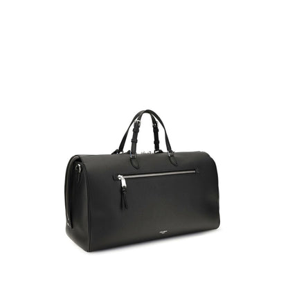 Briefcase by Dolce & Gabbana for men in pvc bos taurus calfskin nappa leather & palladium black, natural & palladium presents a distinguished silhouette, perfectly capturing the Vittoria PVC Bos Taurus Calfskin Nappa Leather & Palladium Briefcase aesthetic with a secure zipper, ample internal-pockets, and versatile shoulder-strap, handle & adjustable-strap.