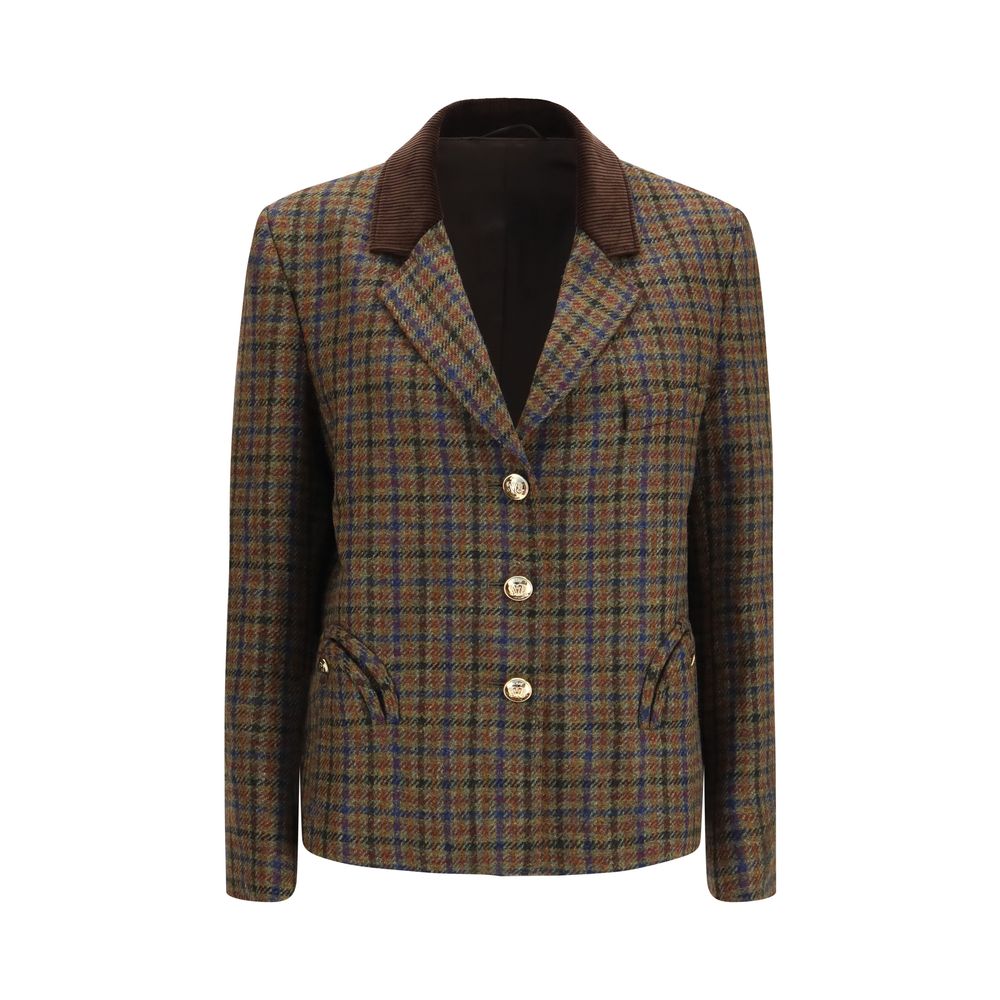 Blazer by Blazé Milano for women in viscose polyamide & merino wool tweed multicolor features an stylish silhouette, showcasing a sophisticated and stylish for a truly stylish finish.