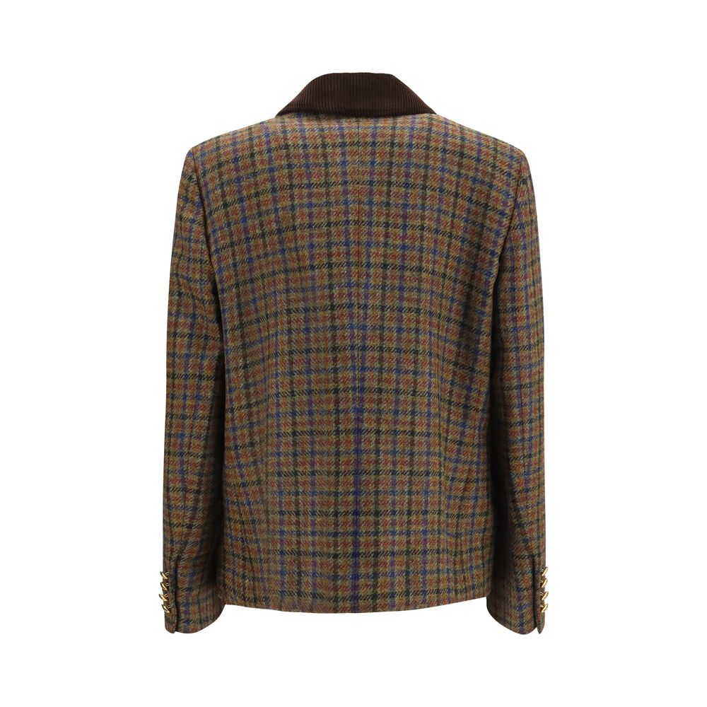 Blazer by Blazé Milano for women in viscose polyamide & merino wool tweed multicolor showcases a discerning silhouette, elegantly detailed with a sophisticated and premium for a truly discerning finish.