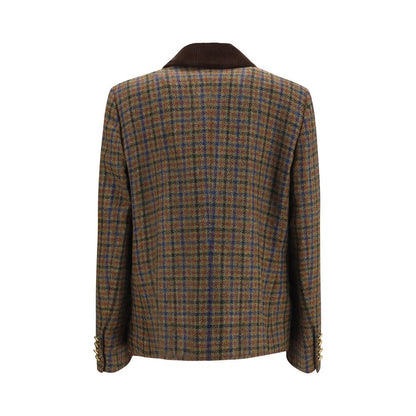 Blazer by Blazé Milano for women in viscose polyamide & merino wool tweed multicolor showcases a discerning silhouette, elegantly detailed with a sophisticated and premium for a truly discerning finish.