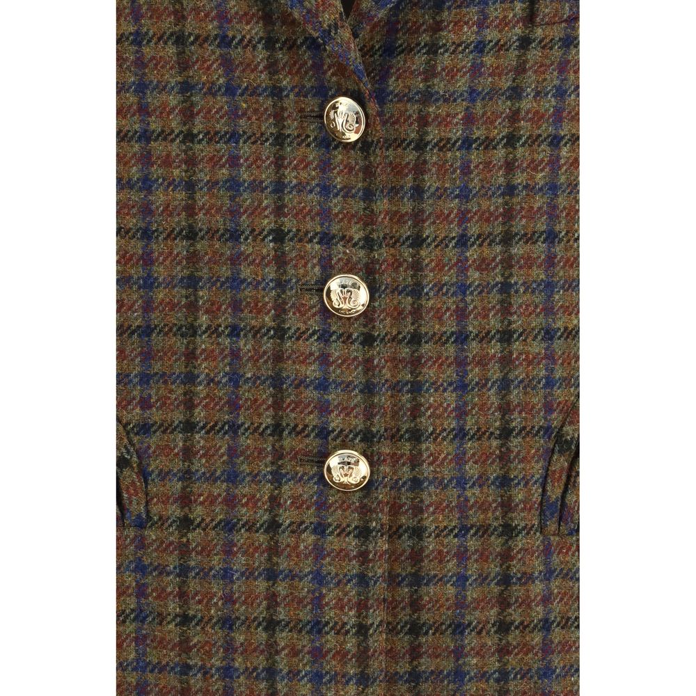 Blazer by Blazé Milano for women in viscose polyamide & merino wool tweed multicolor features an sartorial silhouette, showcasing a sophisticated and sartorial for a truly sartorial finish.