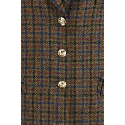 Blazer by Blazé Milano for women in viscose polyamide & merino wool tweed multicolor features an sartorial silhouette, showcasing a sophisticated and sartorial for a truly sartorial finish.