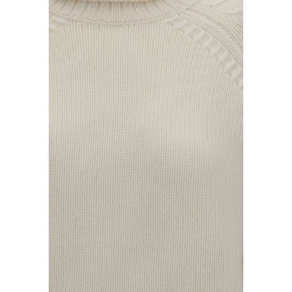 Sweater by P.A.R.O.S.H. for women in cashmere & capra leather beige features an polished silhouette, showcasing refined and a sophisticated for a truly polished finish.