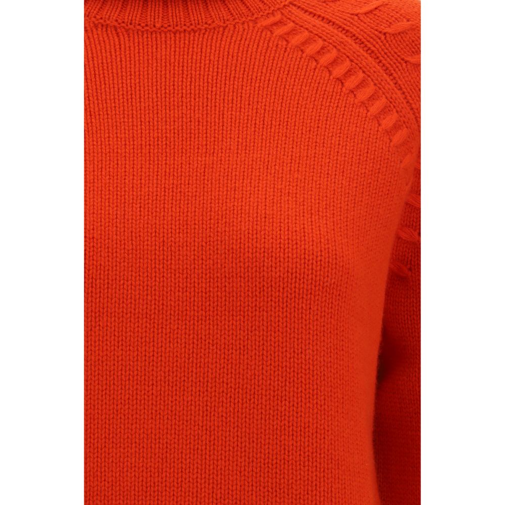 Sweater by P.A.R.O.S.H. for women in cashmere & capra leather multicolor features an tactile silhouette, showcasing a sophisticated and tactile for a refined finish.