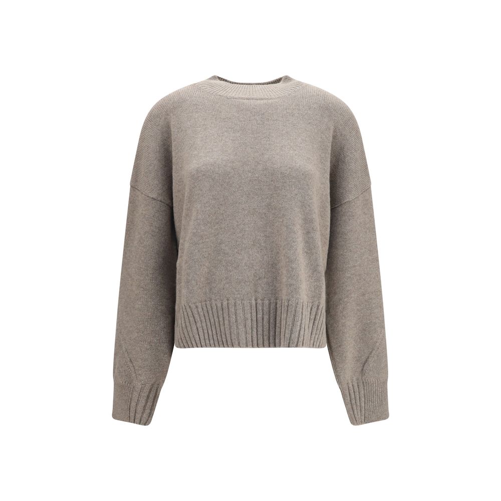 This Sweater by Malo for women in cashmere & capra leather beige presents a understated silhouette, featuring a sophisticated crew neckline and long-sleeve for a understated finish.
