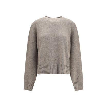 This Sweater by Malo for women in cashmere & capra leather beige presents a understated silhouette, featuring a sophisticated crew neckline and long-sleeve for a understated finish.