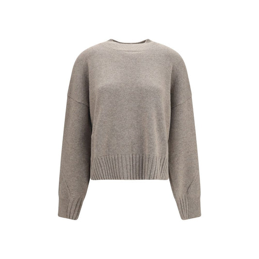 This Sweater by Malo for women in cashmere & capra leather beige presents a understated silhouette, featuring a sophisticated crew neckline and long-sleeve for a understated finish.