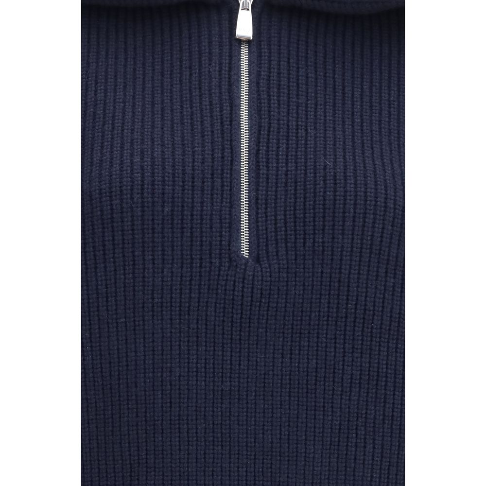 Sweater by Malo for women in cashmere & capra leather blue features an polished silhouette, showcasing refined and a sophisticated for a truly polished finish.