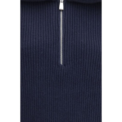 Sweater by Malo for women in cashmere & capra leather blue features an polished silhouette, showcasing refined and a sophisticated for a truly polished finish.