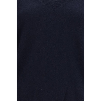 Sweater by Malo for women in cashmere & capra leather blue showcases a downtown chic silhouette, artfully finished with a downtown chic and for a sophisticated, high-end look.