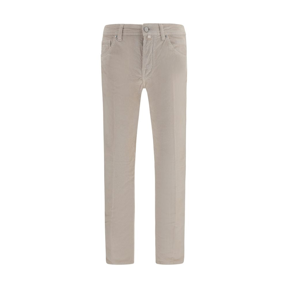 Casual Pants by Jacob Cohen for men in modal cotton corduroy beige features a refined silhouette with a refined straight-leg & regular-fit, defined by a and a refined long for a refined finish.