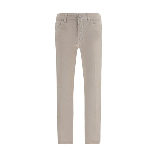 Casual Pants by Jacob Cohen for men in modal cotton corduroy beige features a refined silhouette with a refined straight-leg & regular-fit, defined by a and a refined long for a refined finish.