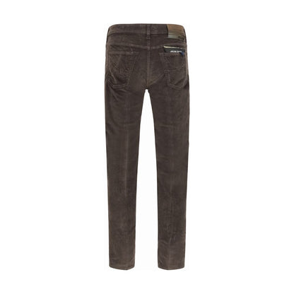 Casual Pants by Jacob Cohen for men in modal cotton corduroy brown features an sartorial straight-leg & regular-fit and long with a cut for a sartorial finish.