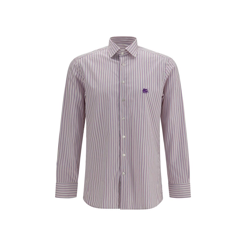 Shirt by Etro for men in cotton multicolor, patterned, signature, monogram & striped, featuring a nuanced and nuanced for a sophisticated finish.