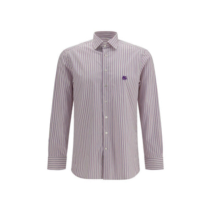 Shirt by Etro for men in cotton multicolor, patterned, signature, monogram & striped, featuring a nuanced and nuanced for a sophisticated finish.