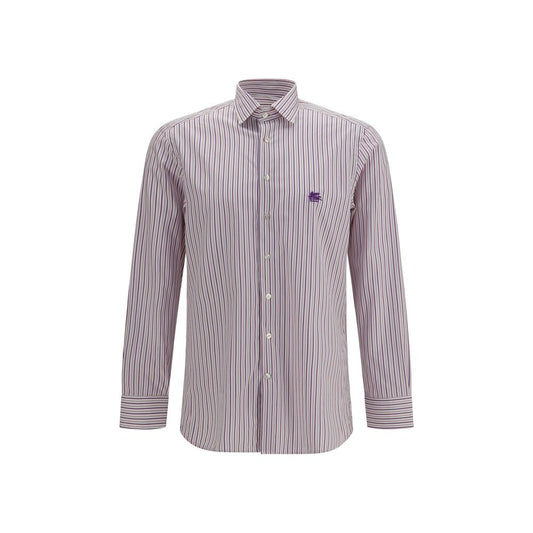 Shirt by Etro for men in cotton multicolor, patterned, signature, monogram & striped, featuring a nuanced and nuanced for a sophisticated finish.