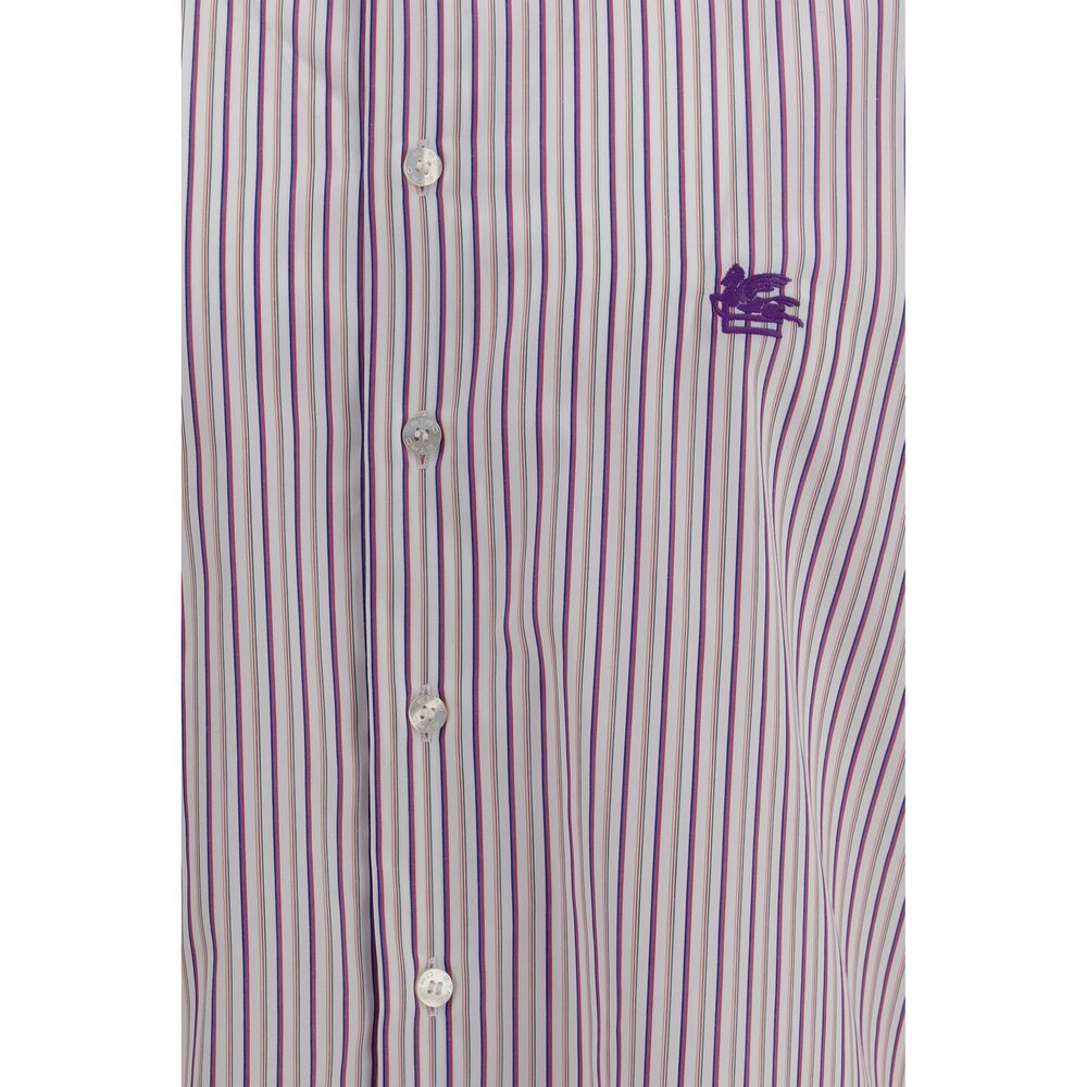 Shirt by Etro for men in cotton multicolor, patterned, signature, monogram & striped showcases a sleek silhouette, elegantly detailed with a sleek and for a sleek finish.