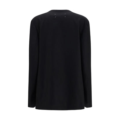 Windbreaker Jacket by Maison Margiela for women in virgin wool & rayon black & signature presents a resilient silhouette, artfully detailed with a sophisticated and functional windproof for a resilient finish.