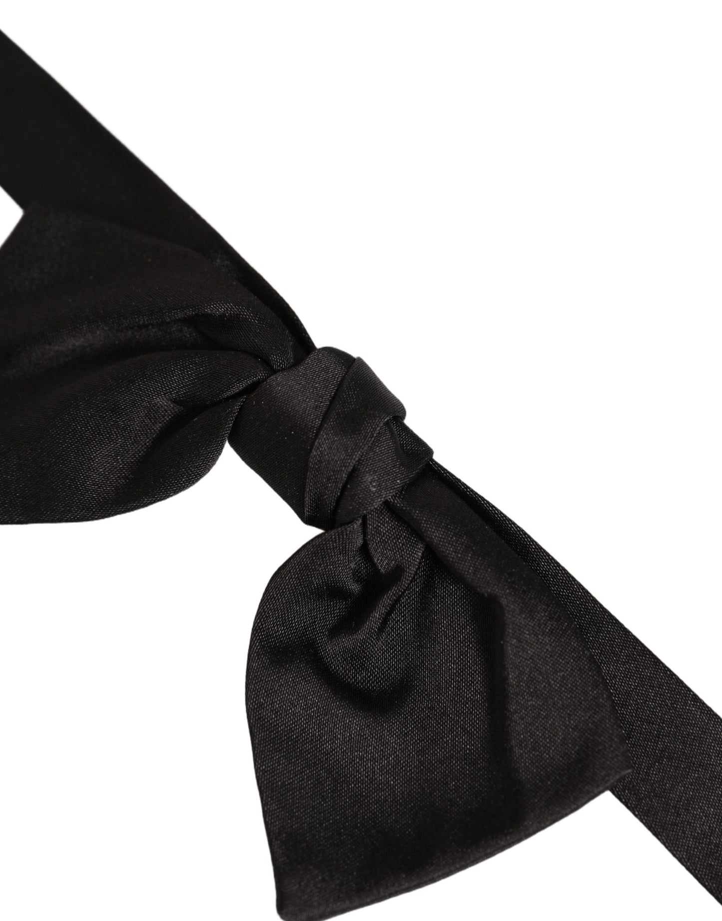 Dolce & Gabbana Men Black 100% SIlk Adjustable Neck Papillon Bow Tie