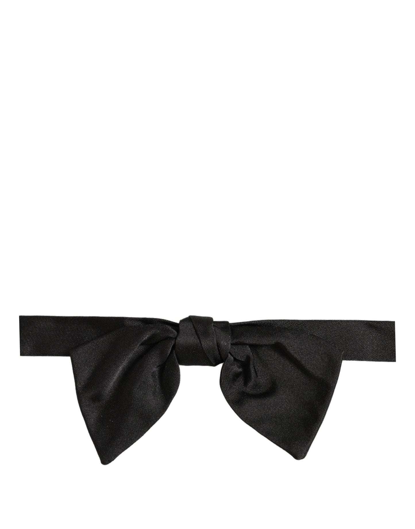 Dolce & Gabbana Men Black 100% SIlk Adjustable Neck Papillon Bow Tie