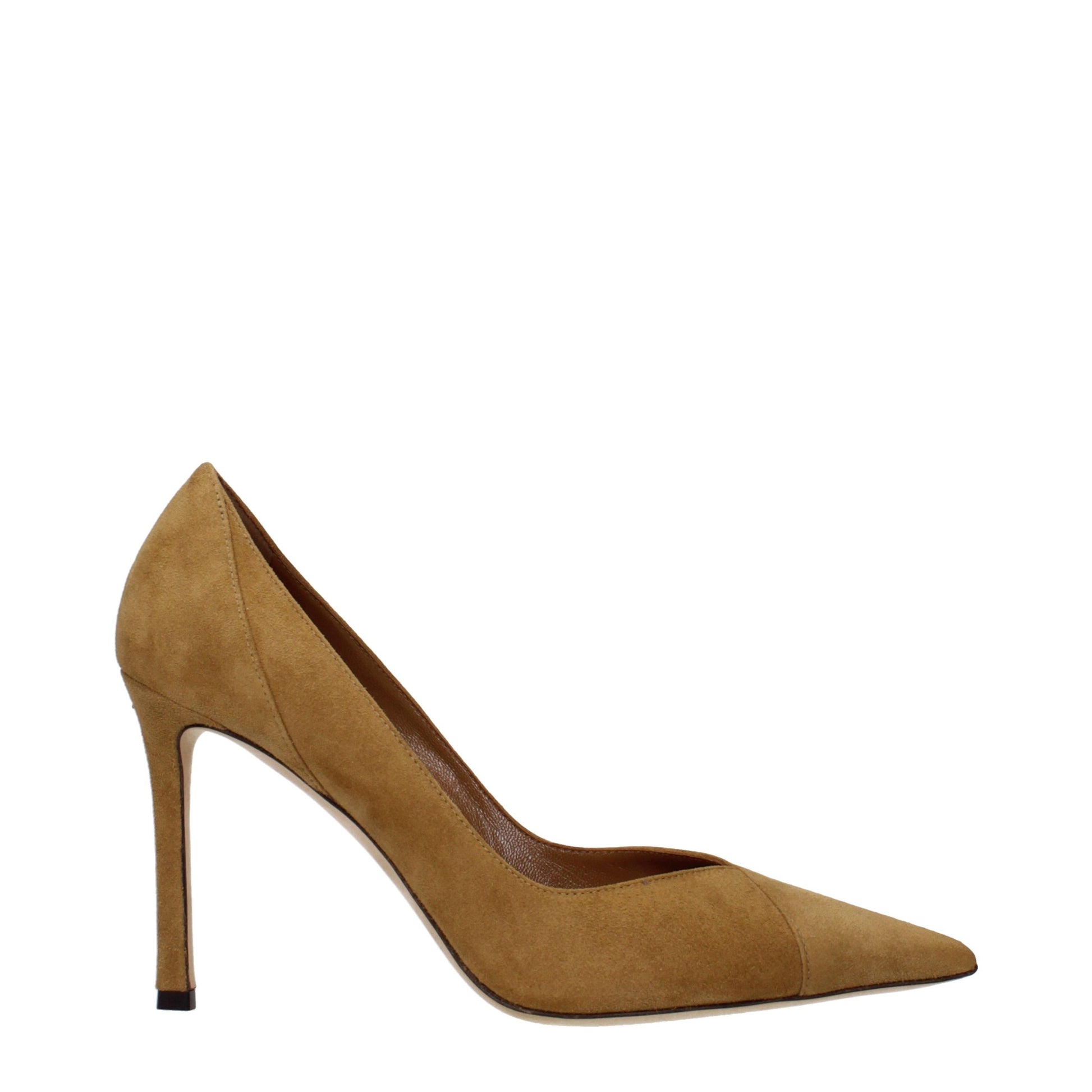 High-Heel Pumps Heels by Jimmy Choo for women in suede leather brown features a effortless chic silhouette, showcasing the Women's Suede Leather High-Heel Pumps Heels design with a effortless chic high-heel and for a effortless chic finish.