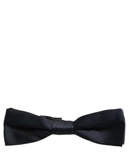Dolce & Gabbana Men Black 100% Silk Adjustable Neck Papillon Bow Tie