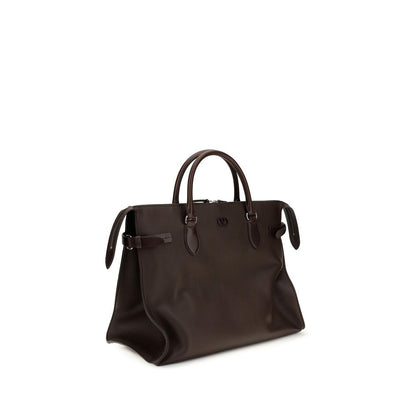 Large Shoulder Bag by Valentino Garavani for men in bos taurus calfskin leather brown & signature features a enviable silhouette, showcasing a secure magnetic & buckle, ample , and enviable shoulder-strap, handle, adjustable-strap & detachable-strap for a enviable finish.
