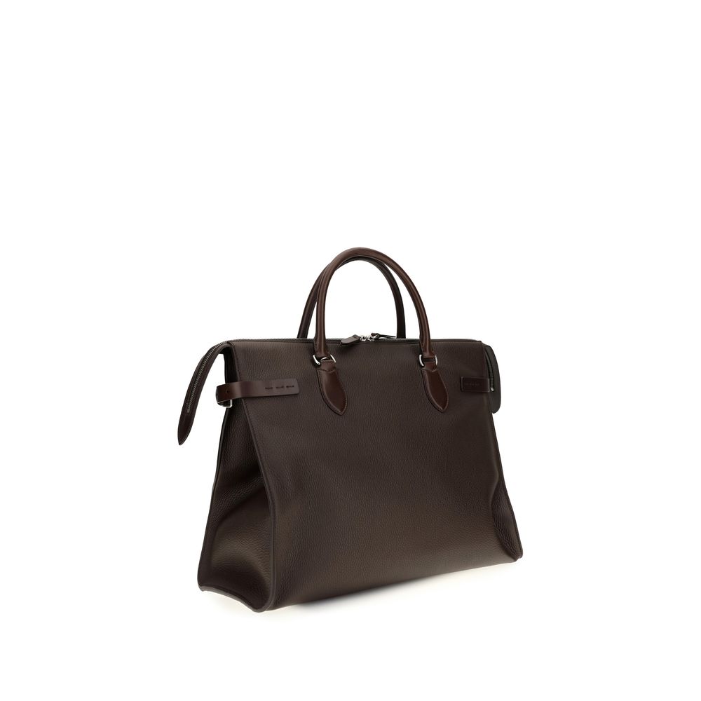 Large Shoulder Bag by Valentino Garavani for men in bos taurus calfskin leather brown & signature features a distinguished silhouette, showcasing a secure magnetic & buckle and distinguished with versatile shoulder-strap, handle, adjustable-strap & detachable-strap for a distinguished finish.