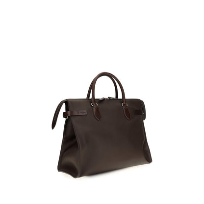 Large Shoulder Bag by Valentino Garavani for men in bos taurus calfskin leather brown & signature features a distinguished silhouette, showcasing a secure magnetic & buckle and distinguished with versatile shoulder-strap, handle, adjustable-strap & detachable-strap for a distinguished finish.