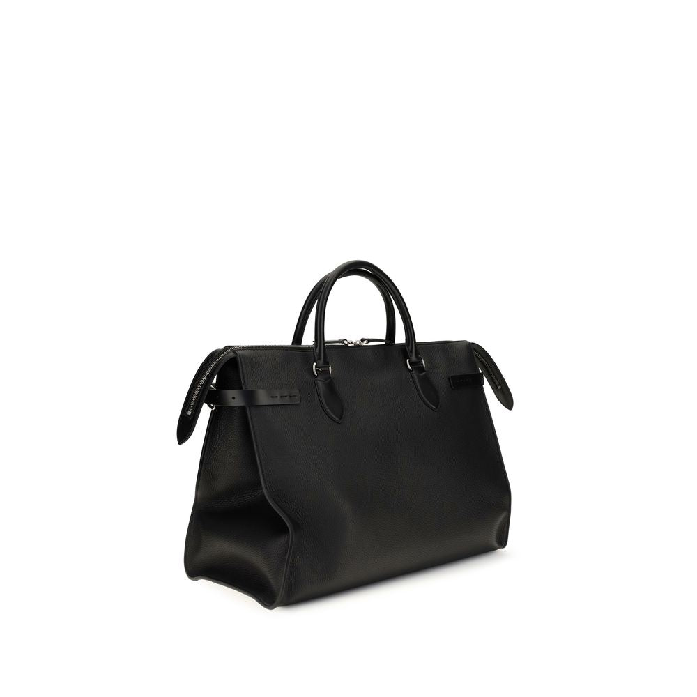 Large Shoulder Bag by Valentino Garavani for men in bos taurus calfskin leather black & signature features an effortlessly chic silhouette with a secure magnetic & buckle, ample , and versatile shoulder-strap, handle, adjustable-strap & detachable-strap for effortlessly chic everyday luxury.