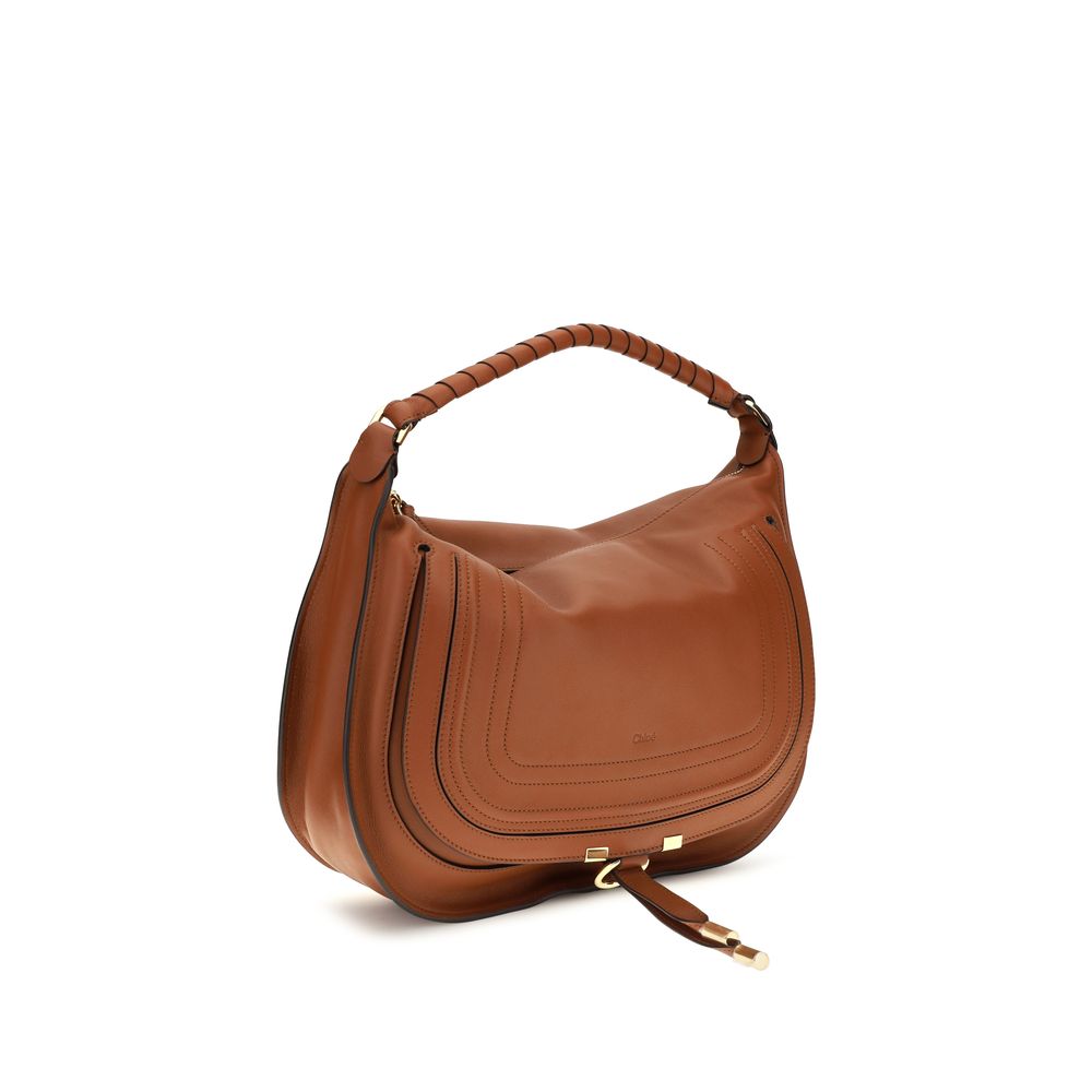Large Shoulder Flap Bag by Chloé for women in bos taurus calfskin leather brown features a effortless sophistication silhouette, secured by a flap & zipper with ample external-pockets and versatile shoulder-strap for a effortless sophistication finish.