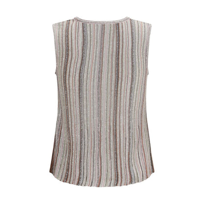 T-Shirt by Missoni for women in polyamide viscose rayon & sequins multicolor features an edgy silhouette, meticulously detailed with a sophisticated and for a truly edgy finish.