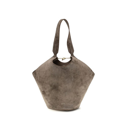 Small Shoulder Bag by Khaite for women in bos taurus calf suede leather beige & monogram features a enviable silhouette, showcasing a secure , ample , and enviable shoulder-strap & handle for a enviable finish.