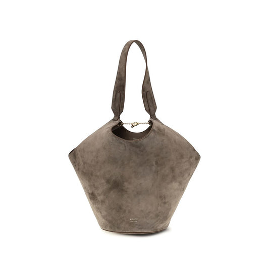 Small Shoulder Bag by Khaite for women in bos taurus calf suede leather beige & monogram features a enviable silhouette, showcasing a secure , ample , and enviable shoulder-strap & handle for a enviable finish.