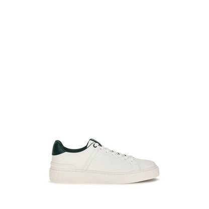 Sneakers by Balmain for men in bos taurus calfskin leather white & signature presents a on trend silhouette from the Men's Fashion Bos Taurus Calfskin Leather Sneakers collection, showcasing a on trend fashion style for an elevated aesthetic.