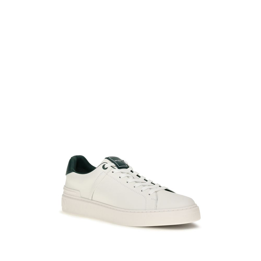 Sneakers by Balmain for men in bos taurus calfskin leather white & signature features an timeless silhouette from the Men's Fashion Bos Taurus Calfskin Leather Sneakers collection, showcasing a signature fashion style with an timeless finish.