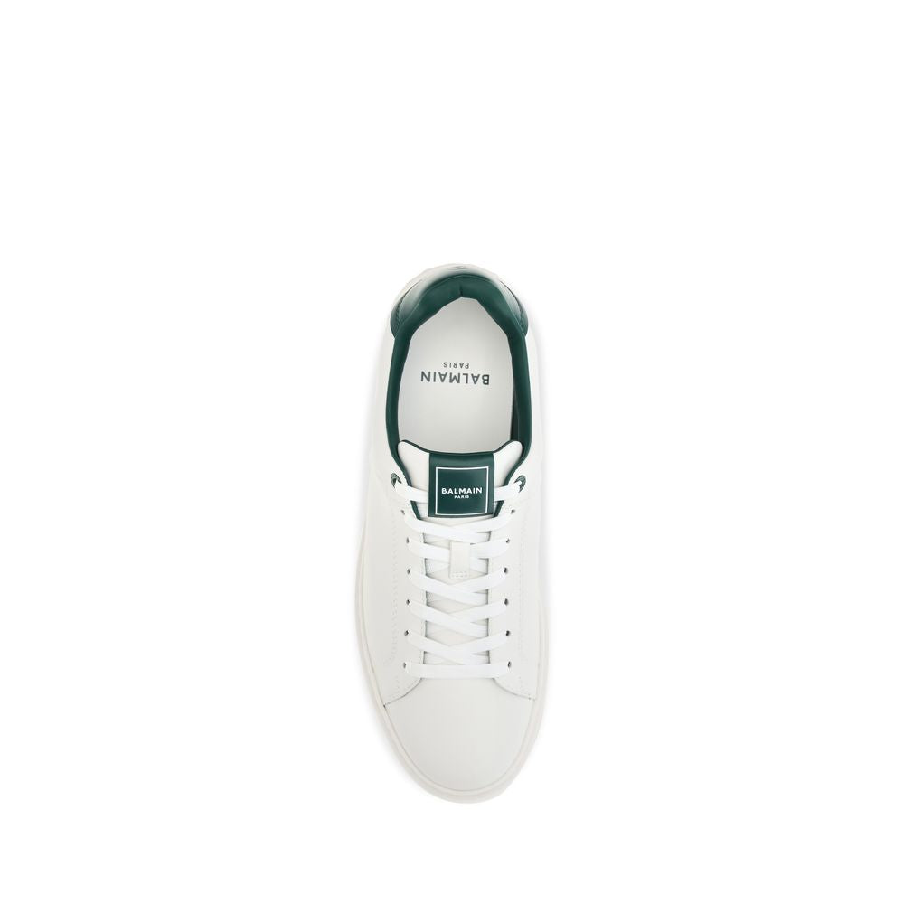 Sneakers by Balmain for men in bos taurus calfskin leather white & signature presents a impeccable silhouette as Men's Fashion Bos Taurus Calfskin Leather Sneakers, expertly defined by a impeccable fashion style for a impeccable, high-fashion look.