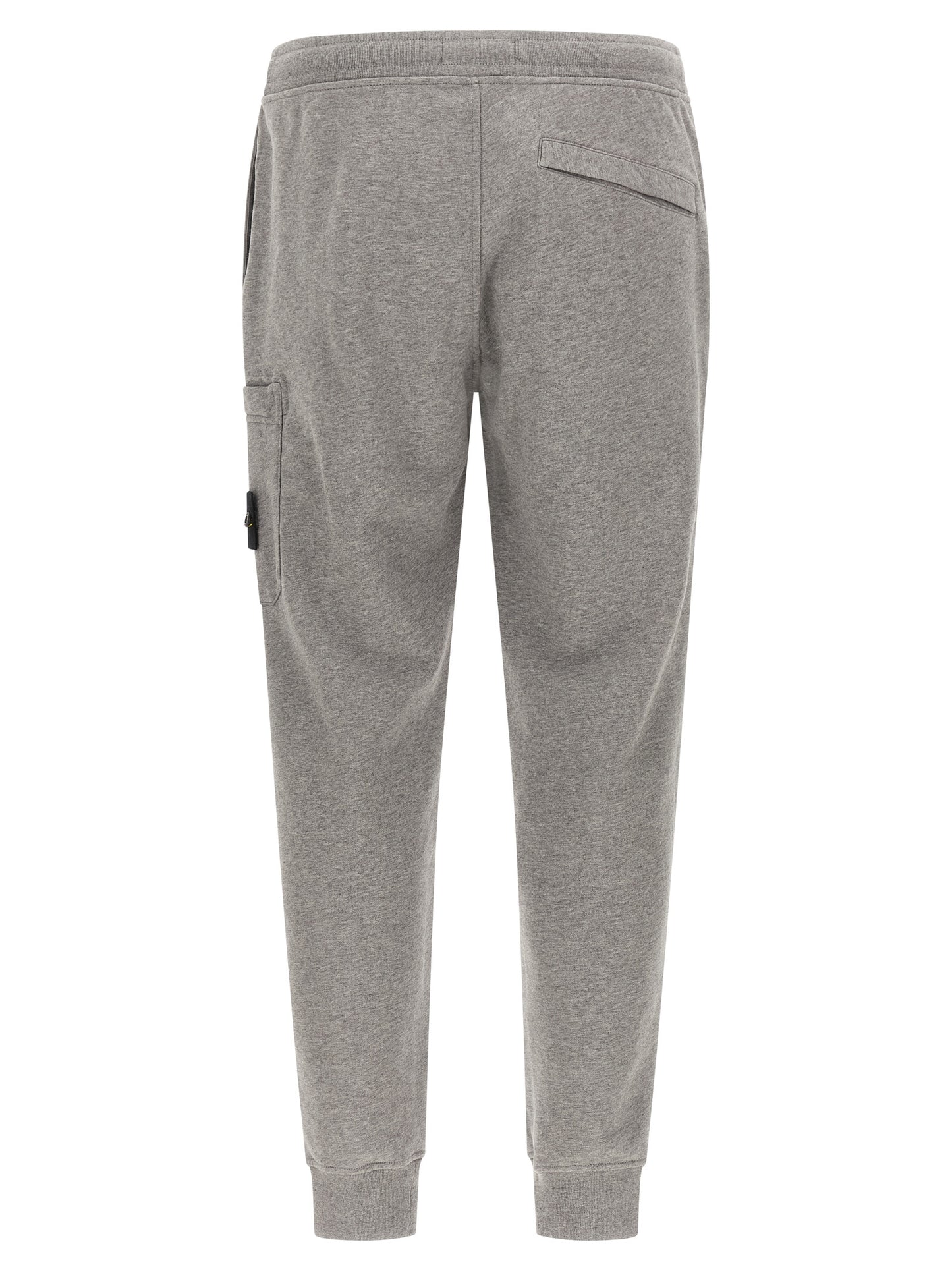 Jogger Sweatpants by Stone Island for men in cotton gray features an dynamic tapered-leg with long, , and functional for an dynamic silhouette.
